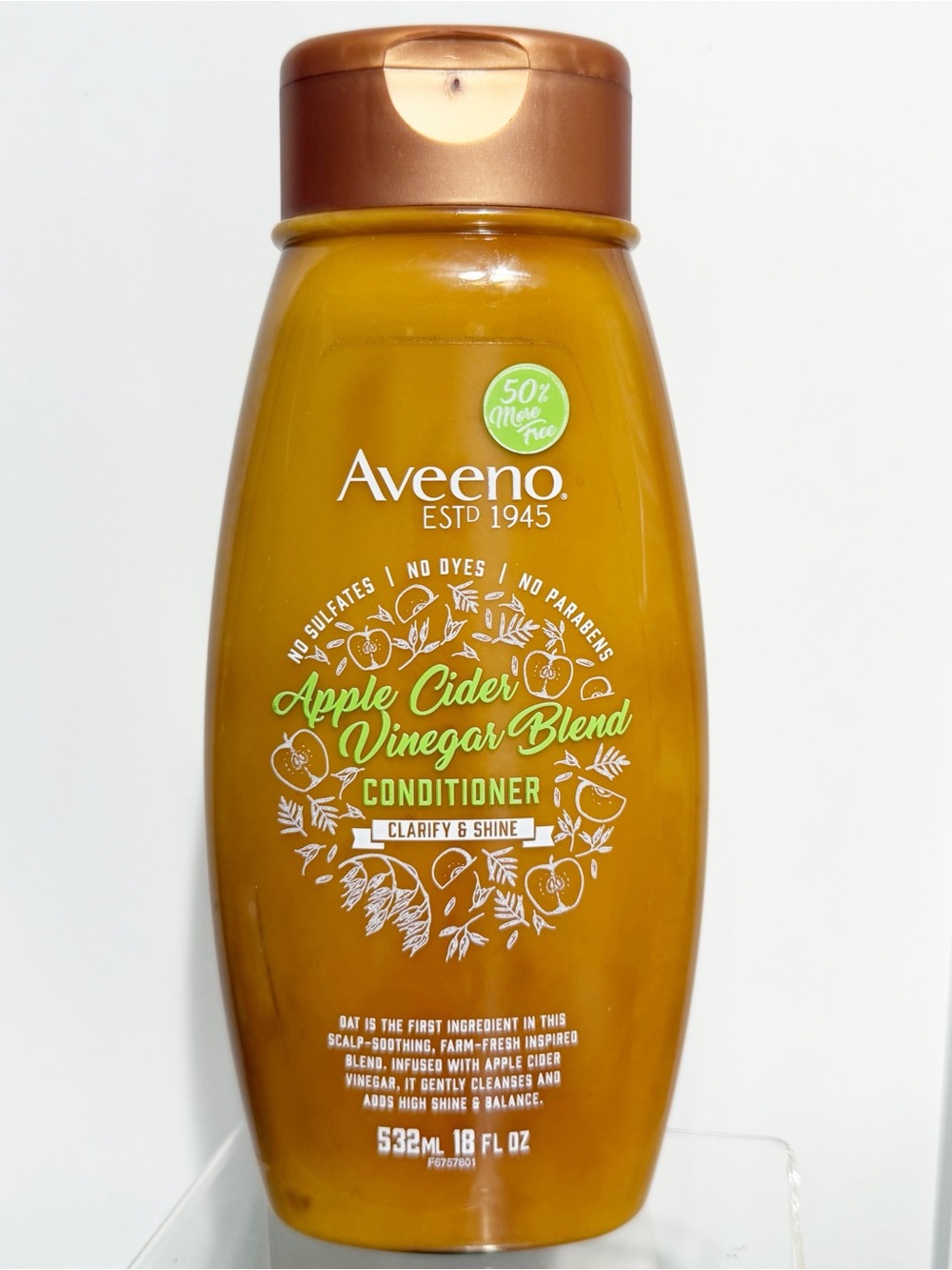 AVEENO Apple Cider Vinegar Blend Conditioner ~ Clarify And Shine ~ 18 fl oz